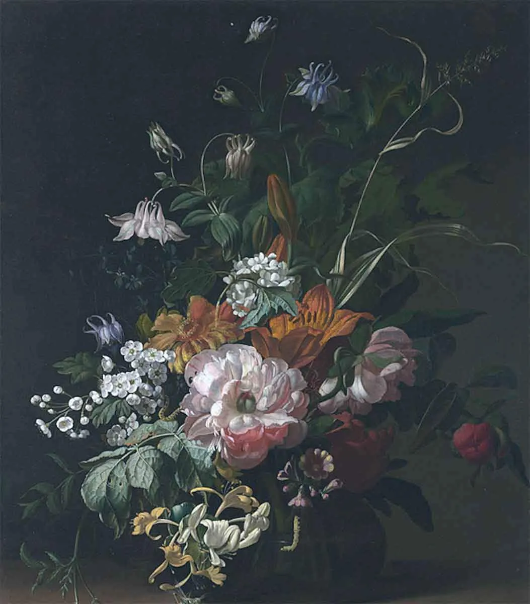 rachel-ruysch-flowers-in-a-vase-painting