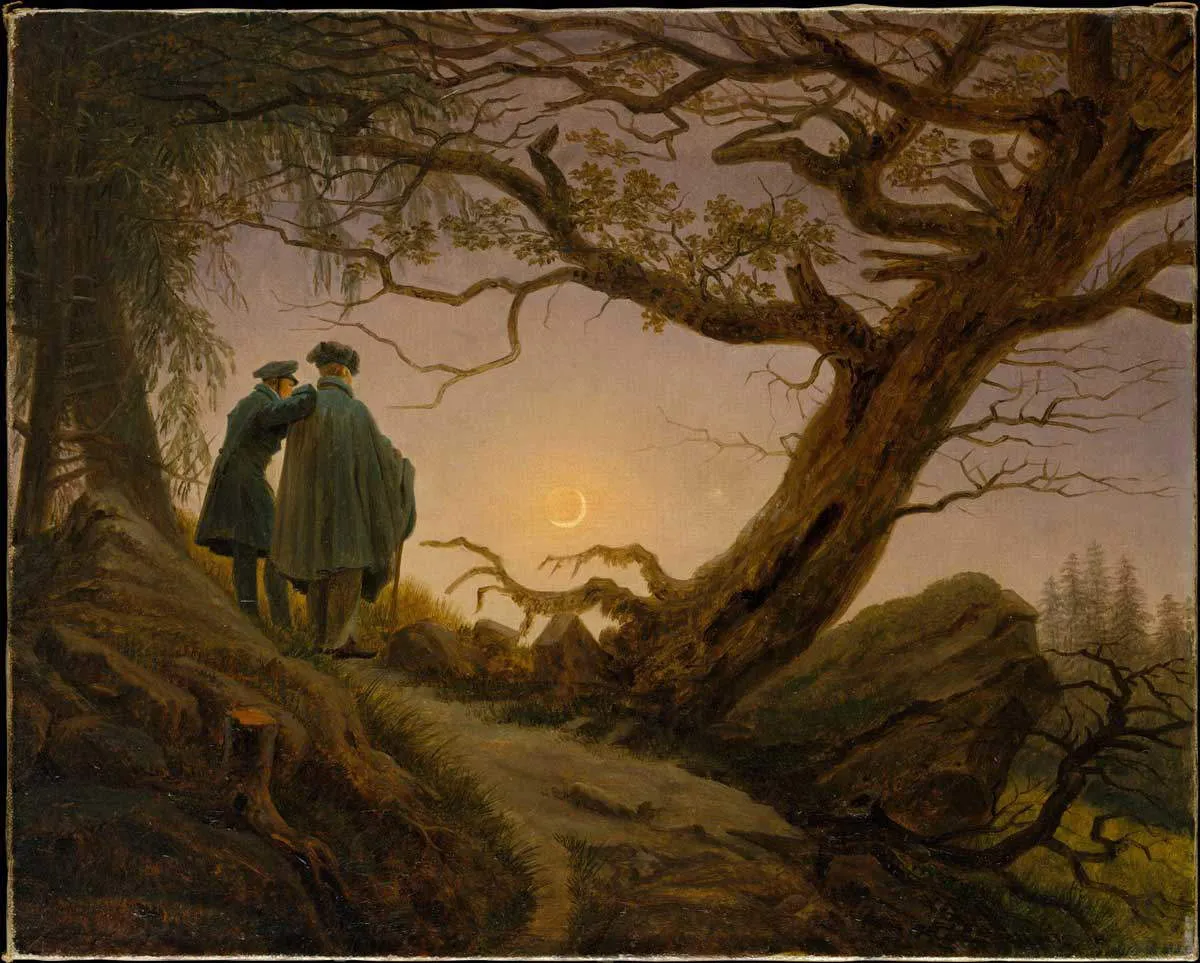 friedrich-two-men-contemplating-moon-pai