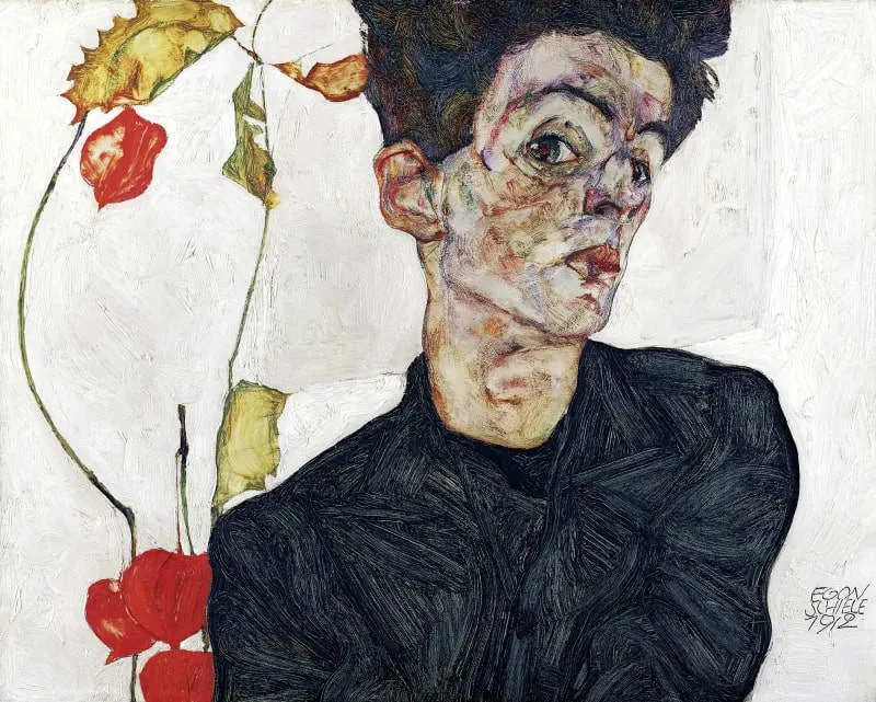 egon_schiele_self_portrait_with_a_chines