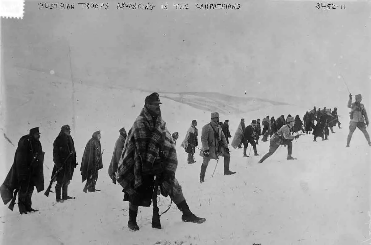 austrians-advancing-in-carpathians-loc.j