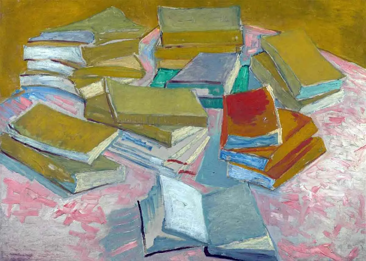 vincent-van-gogh-piles-of-novels-paintin