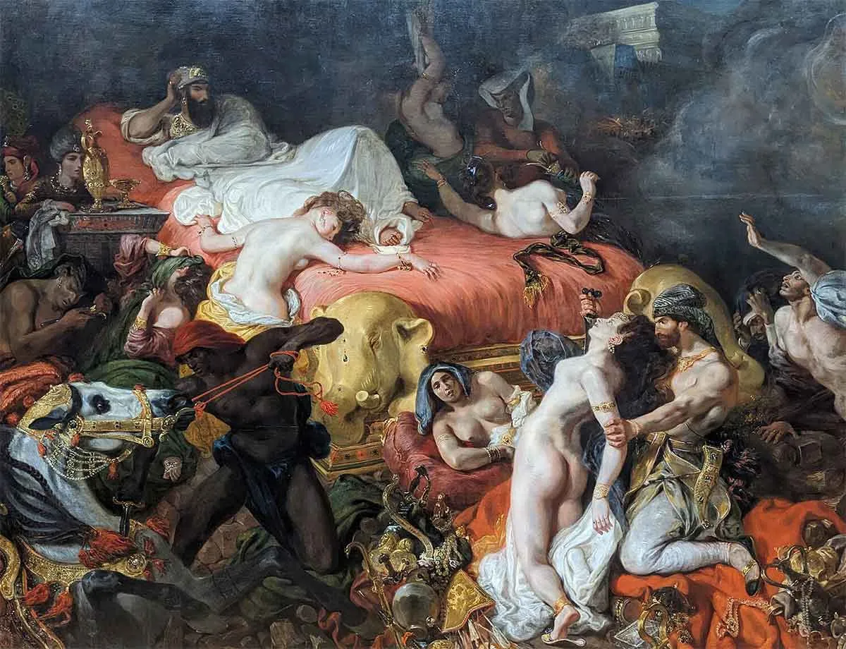 euge╠Çne delacroix death of sardanapalus painting