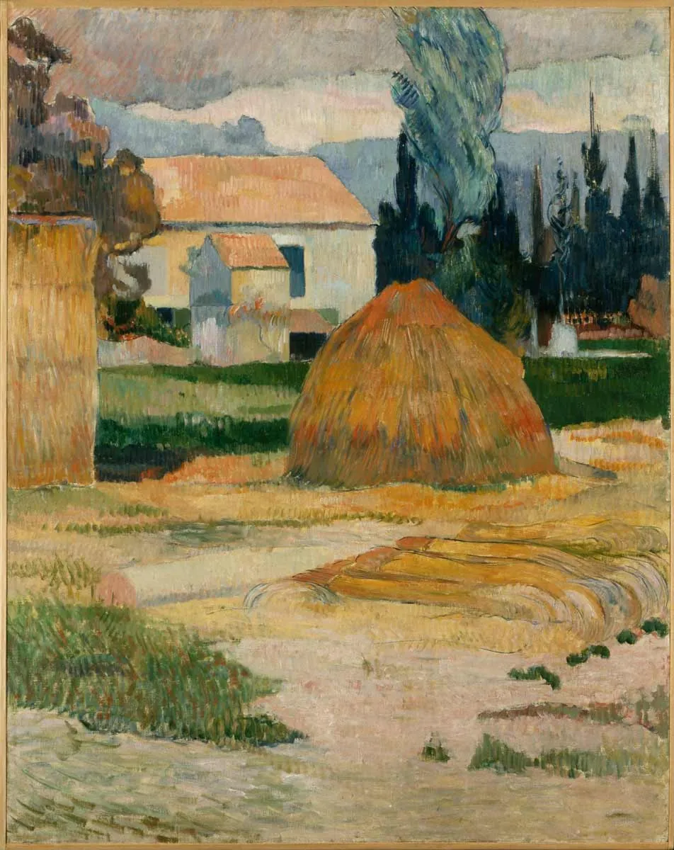 paul gauguin landscape near arles painting