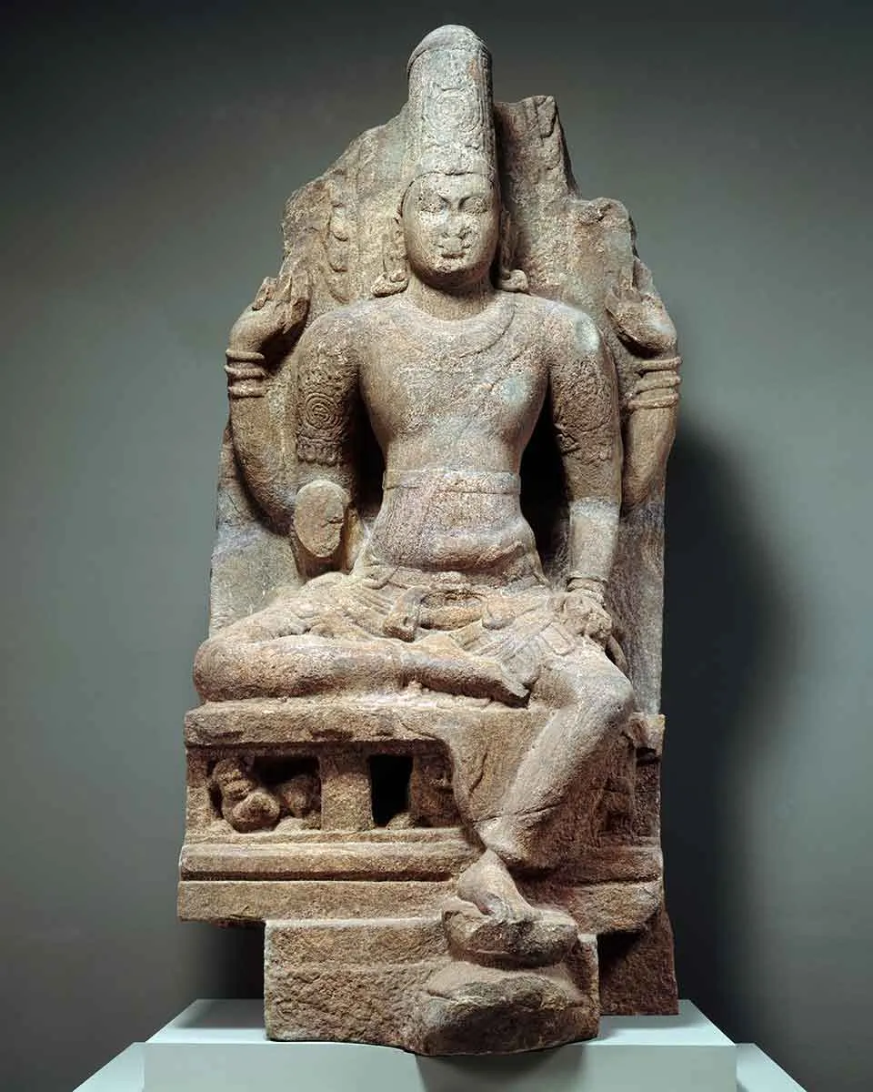 enthroned vishnu