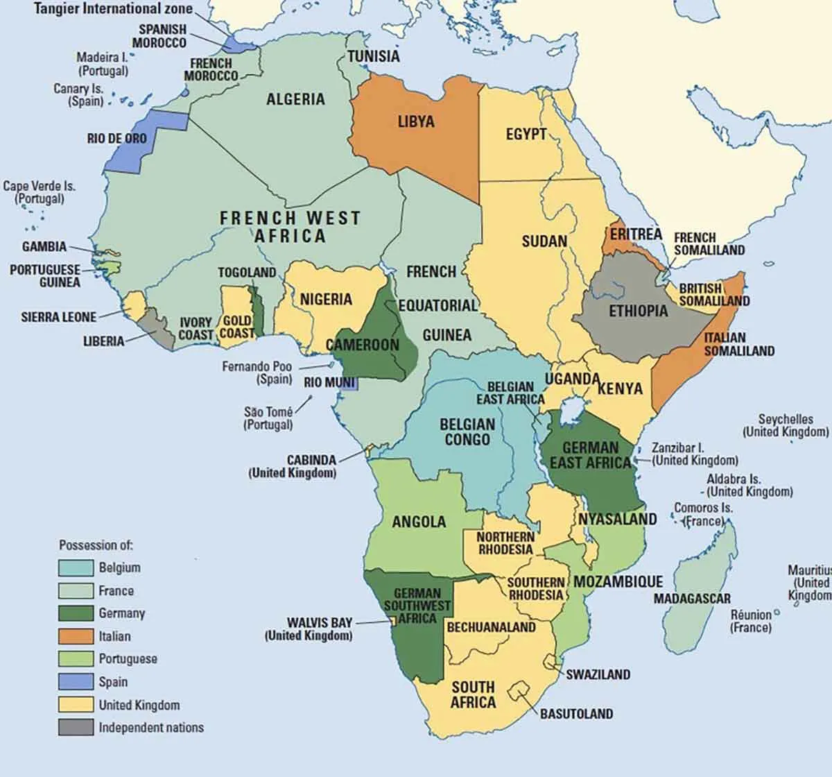 scramble for africa map