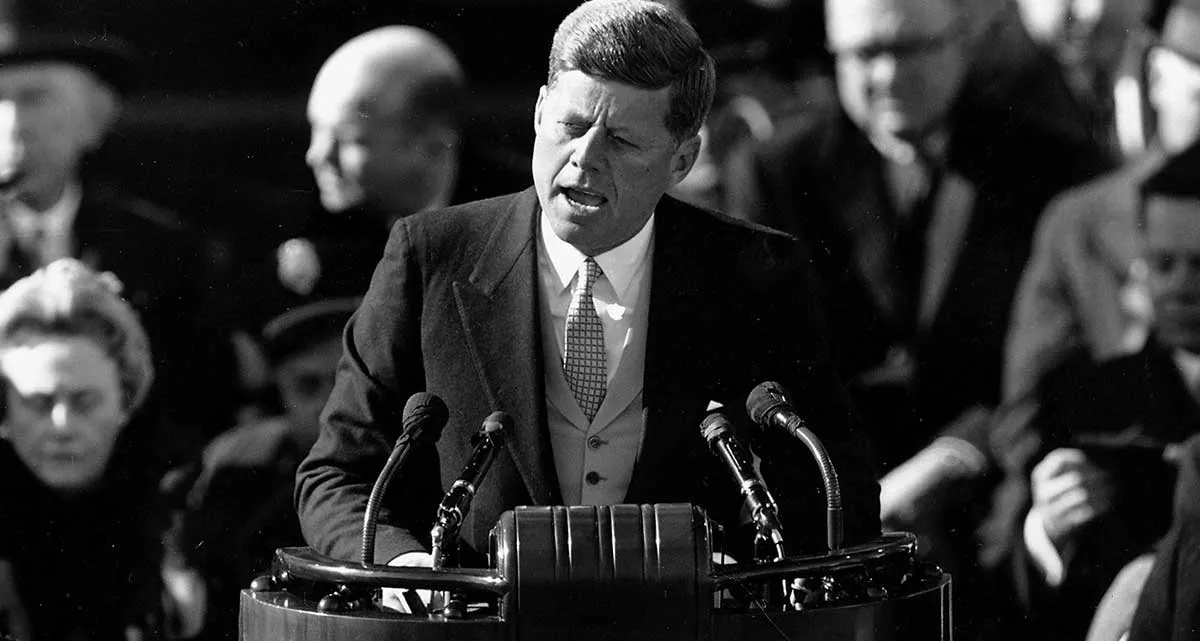 john f kennedy giving speech