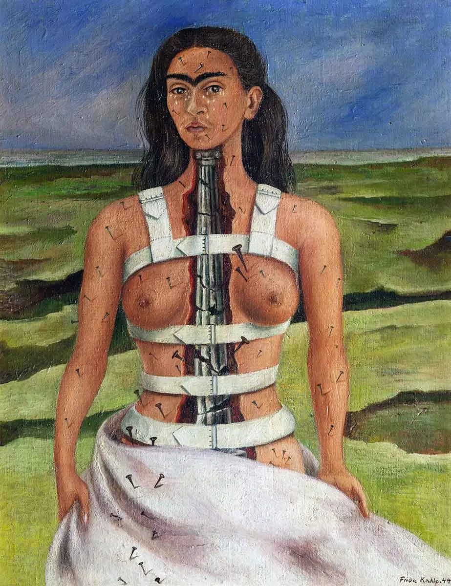 frida kahlo the broken column painting