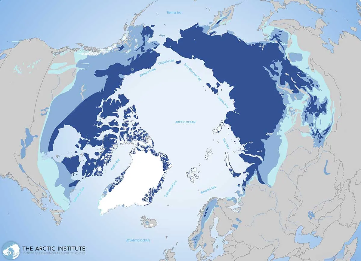 map permafrost zones