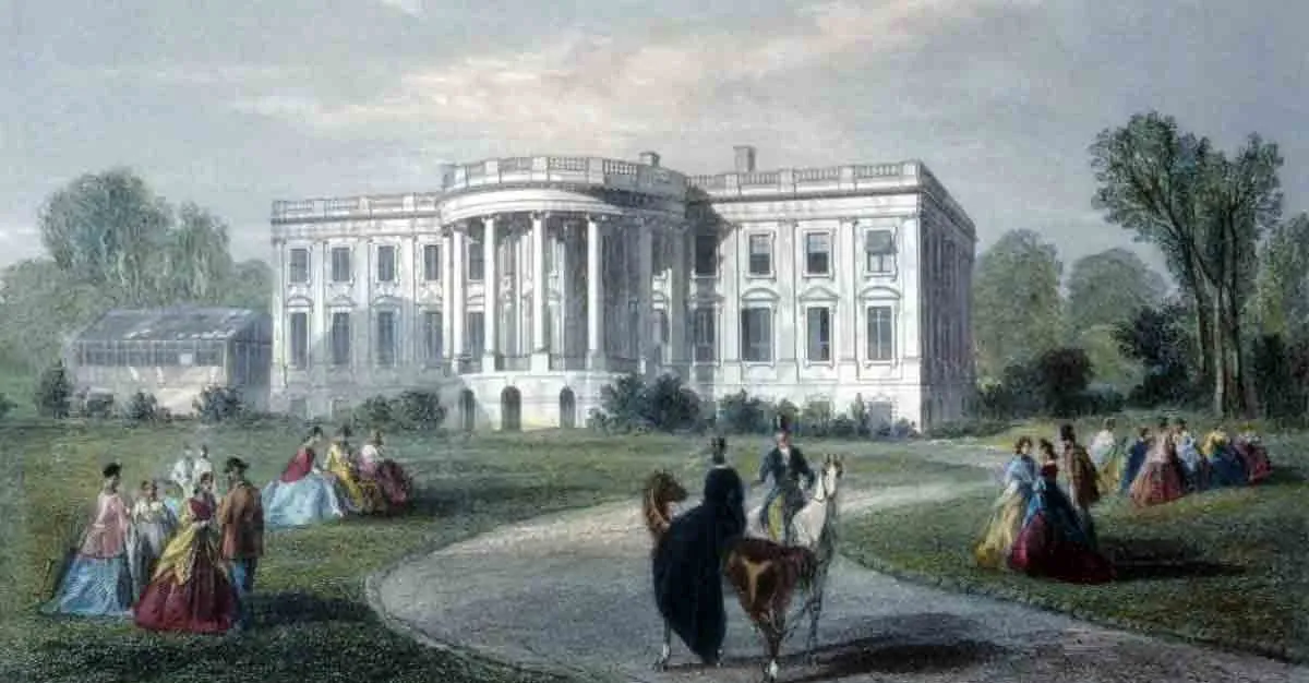 white house painting 1860