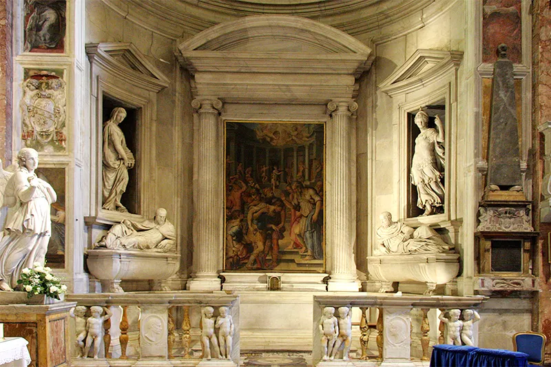 The ornate altar at San Pietro de Montorio, Rome. via Wikipedia