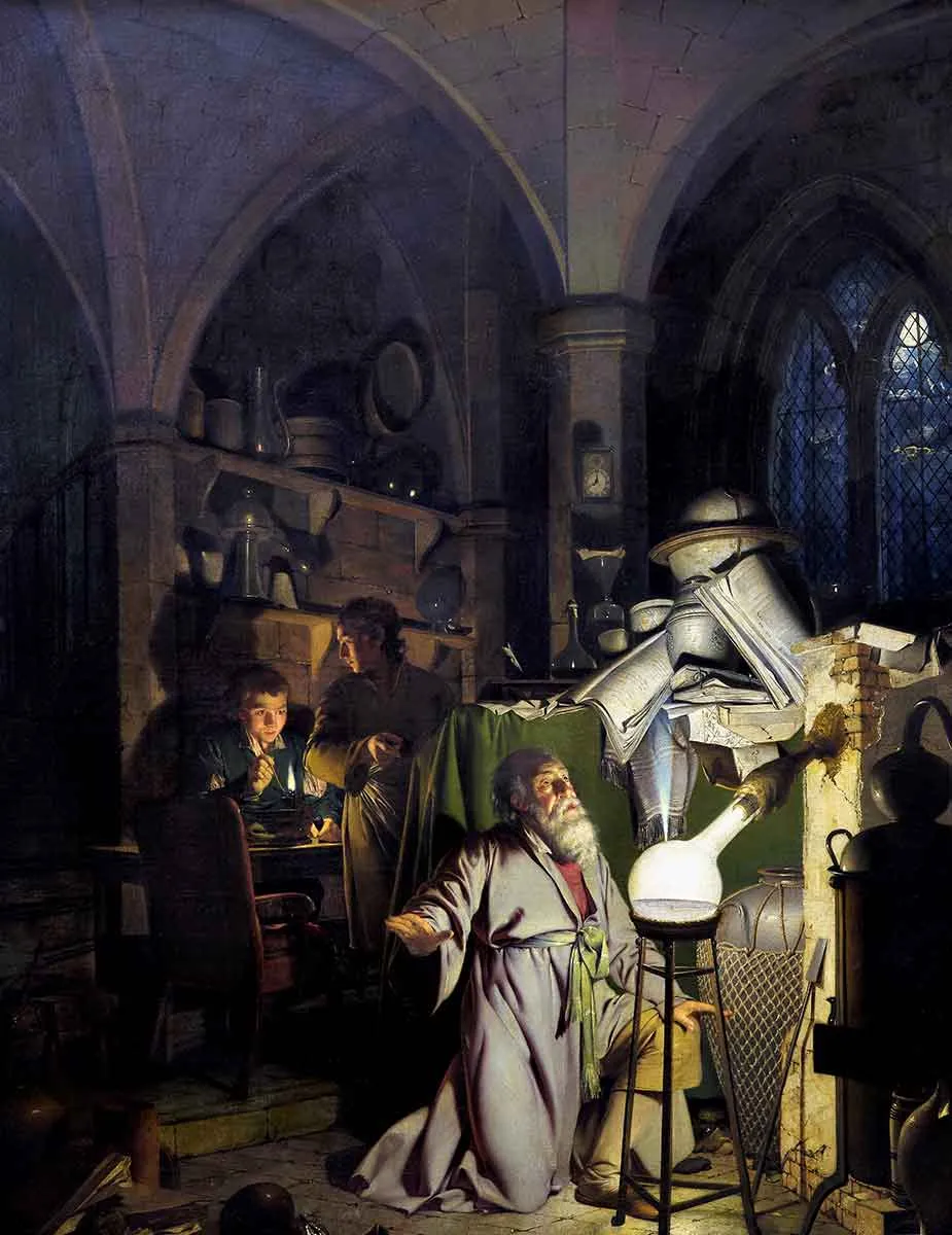 joseph wright of derby alchemist painting