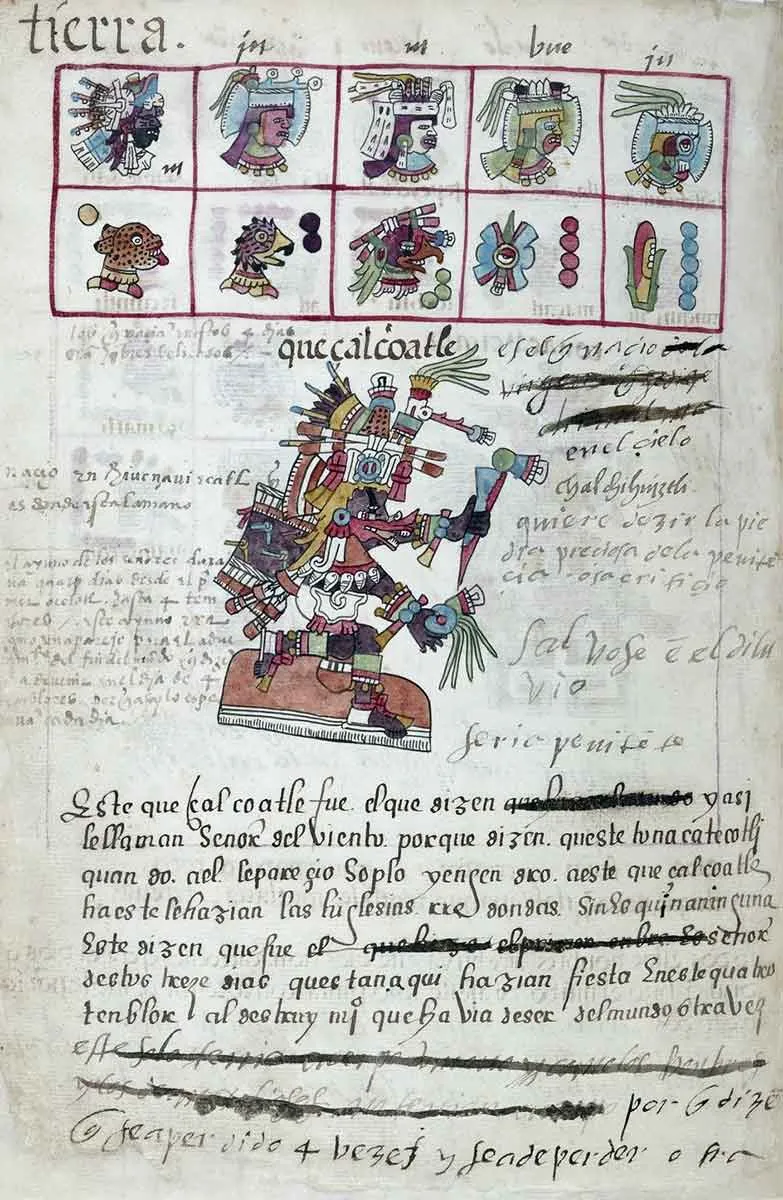 Quetzalcoatl Codex Telleriano Remensis full page