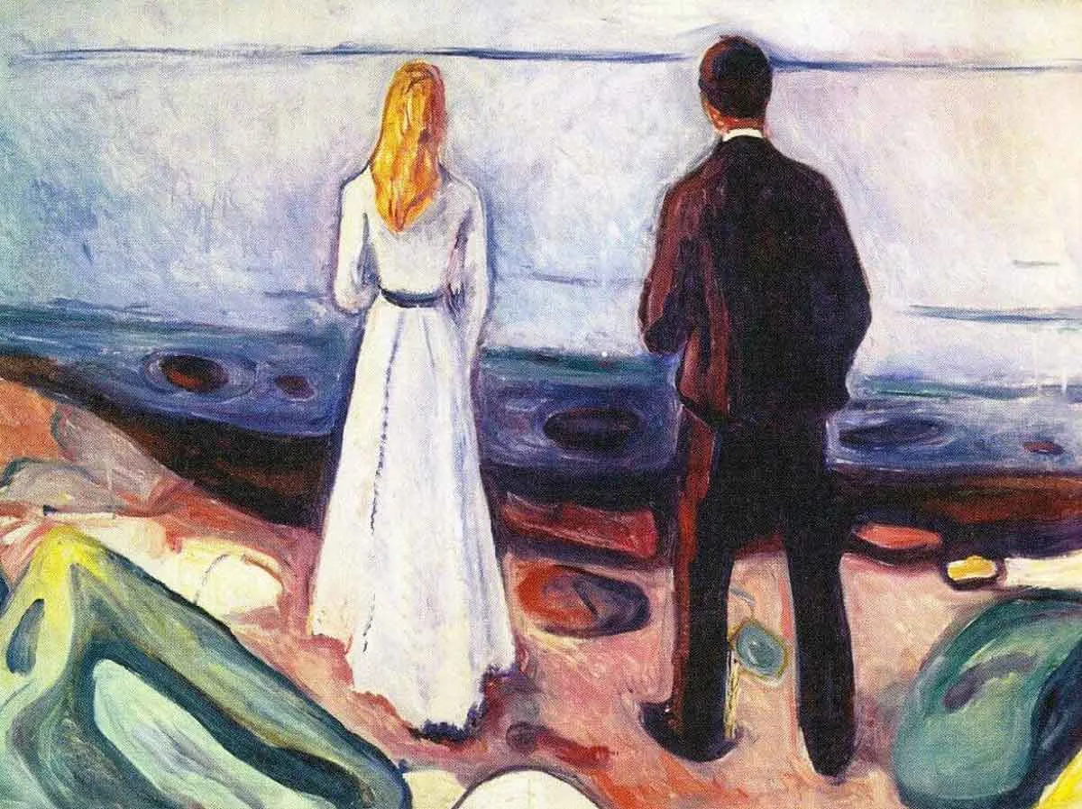 edvard munch two human baings painting