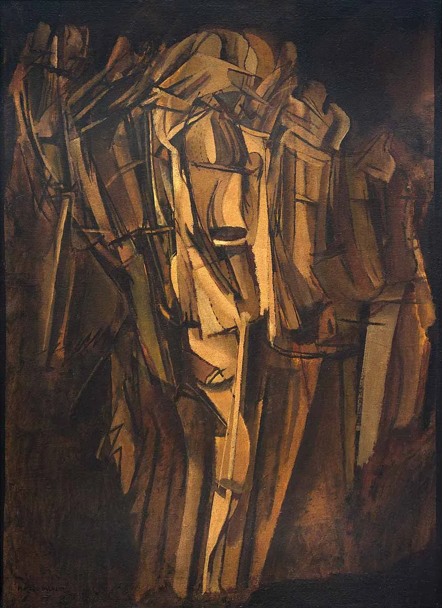 sad young man train marcel duchamp