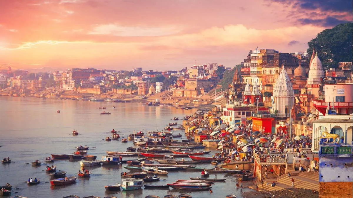 varanasi city ganges river india