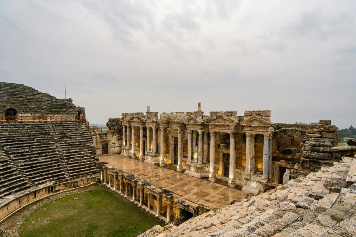 ruins ancient theater ephesus turkey