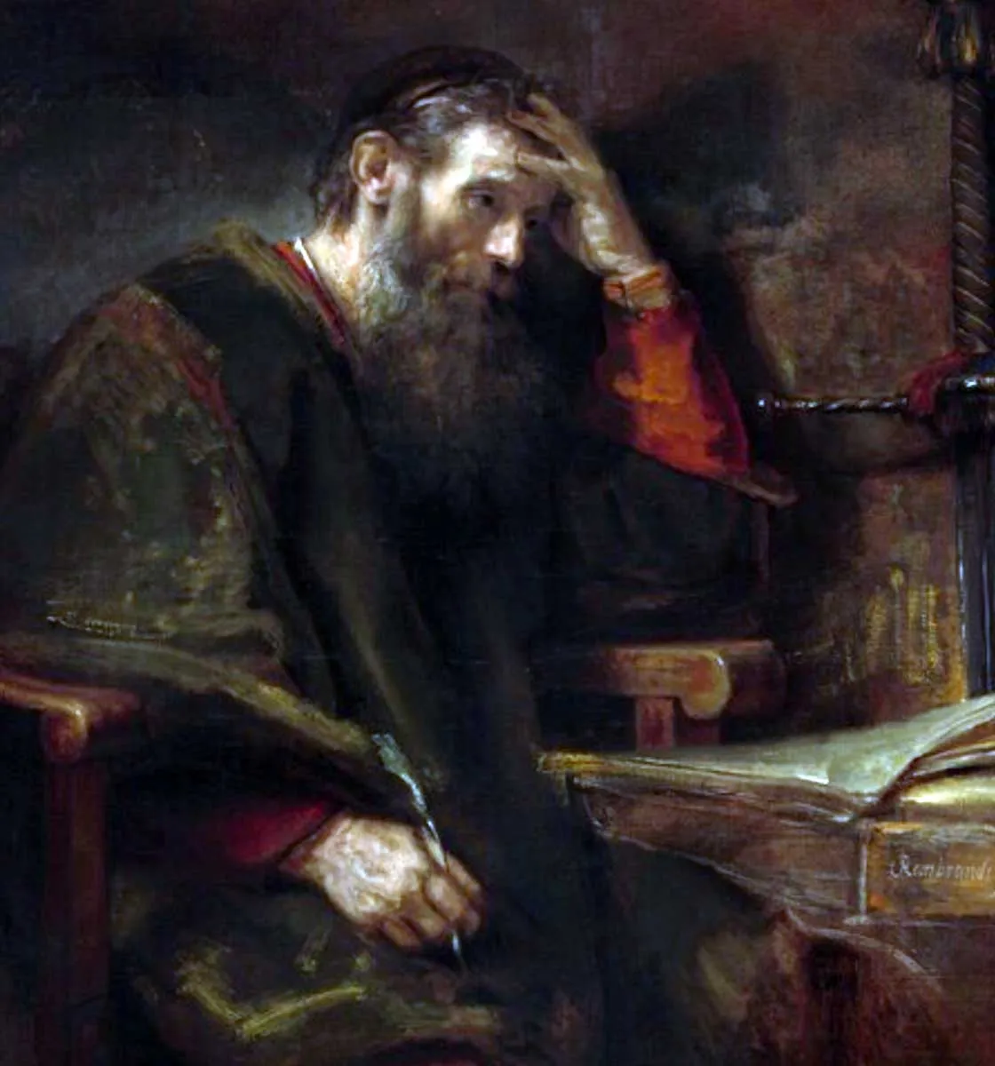 young apostle paul rembrandt painting