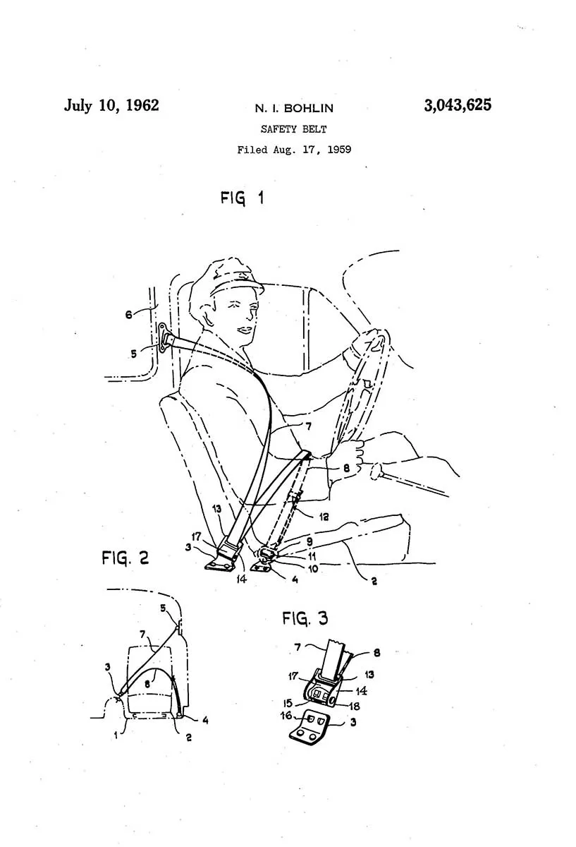 Three Point Seatbelt Patent