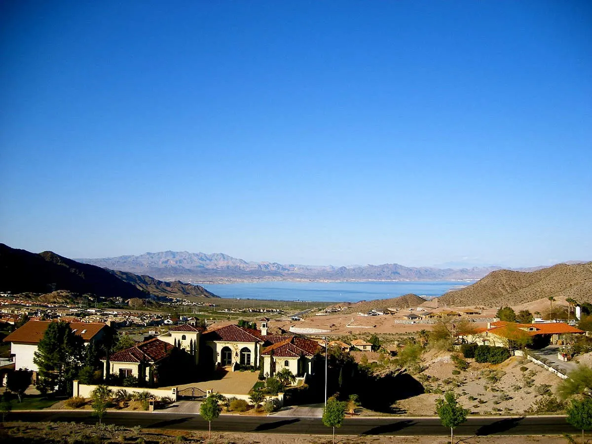 boulder city with lake mead view