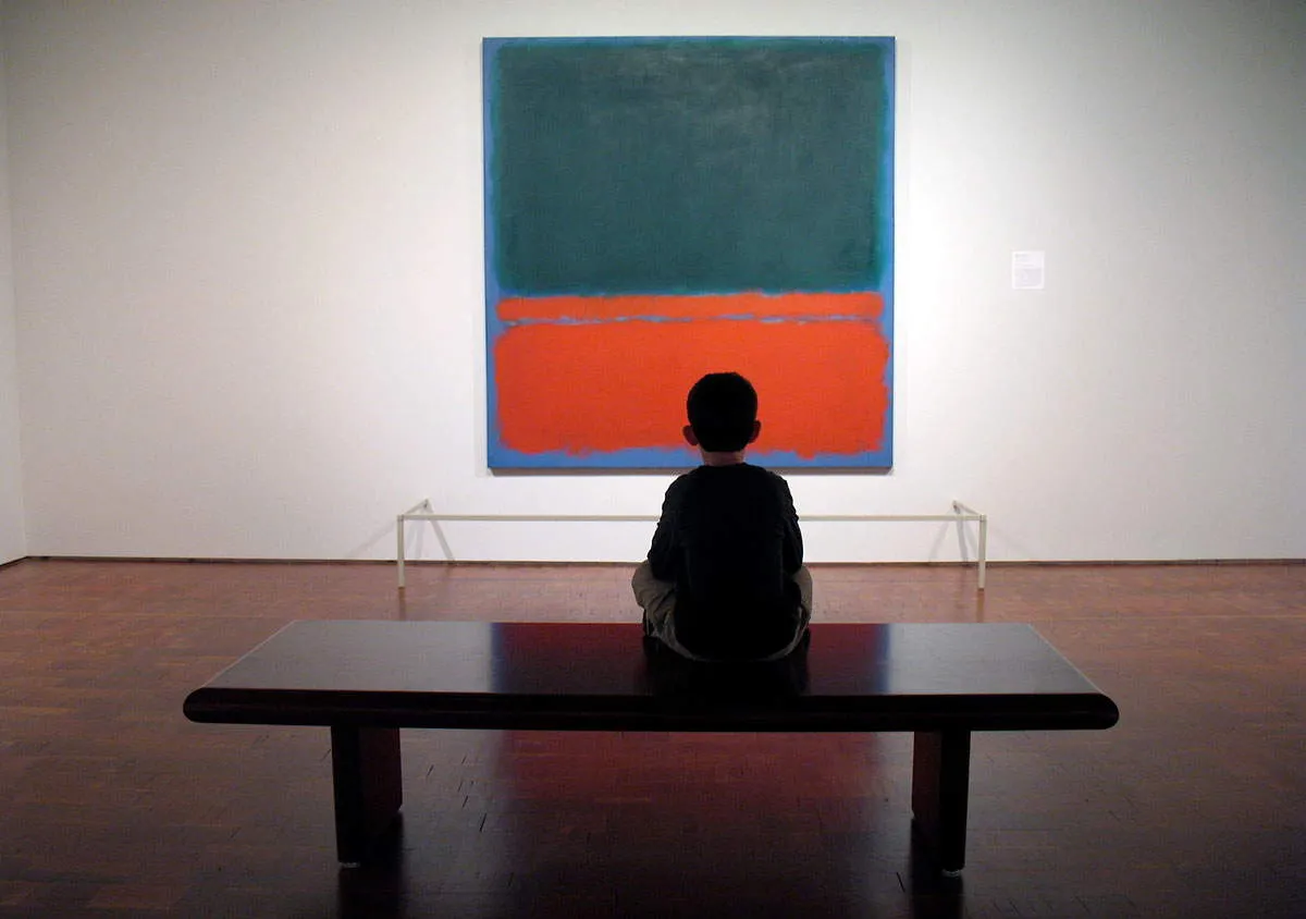 boy admires rothko