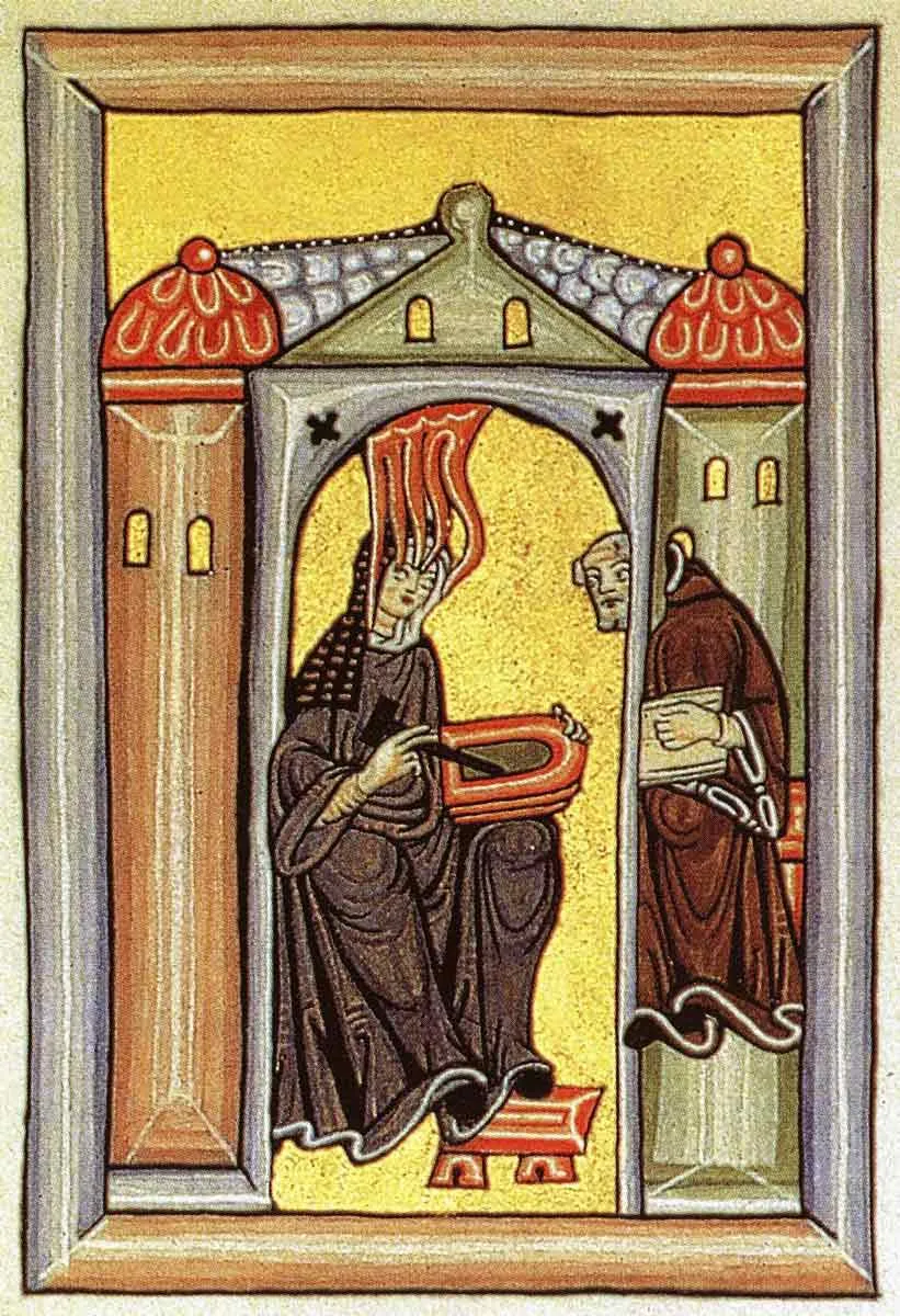 hildegard receiving vision von bingen