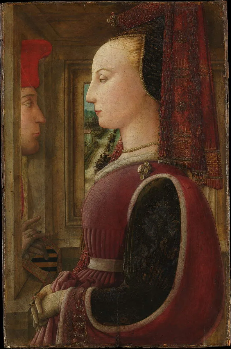 portrait of Woman with Man Casement