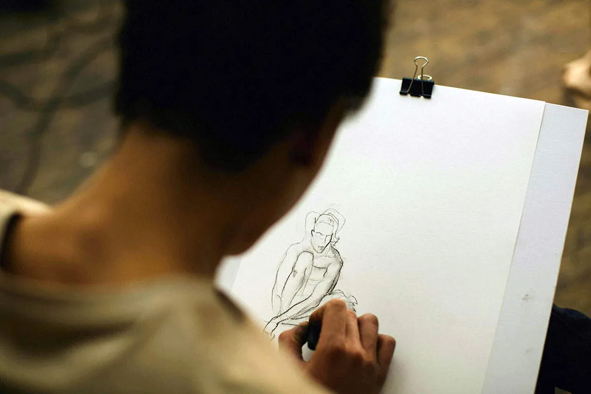 Woman Drawing photograph