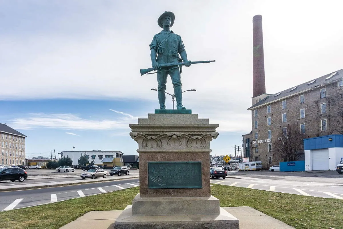 the hiker statue fall river massachusetts