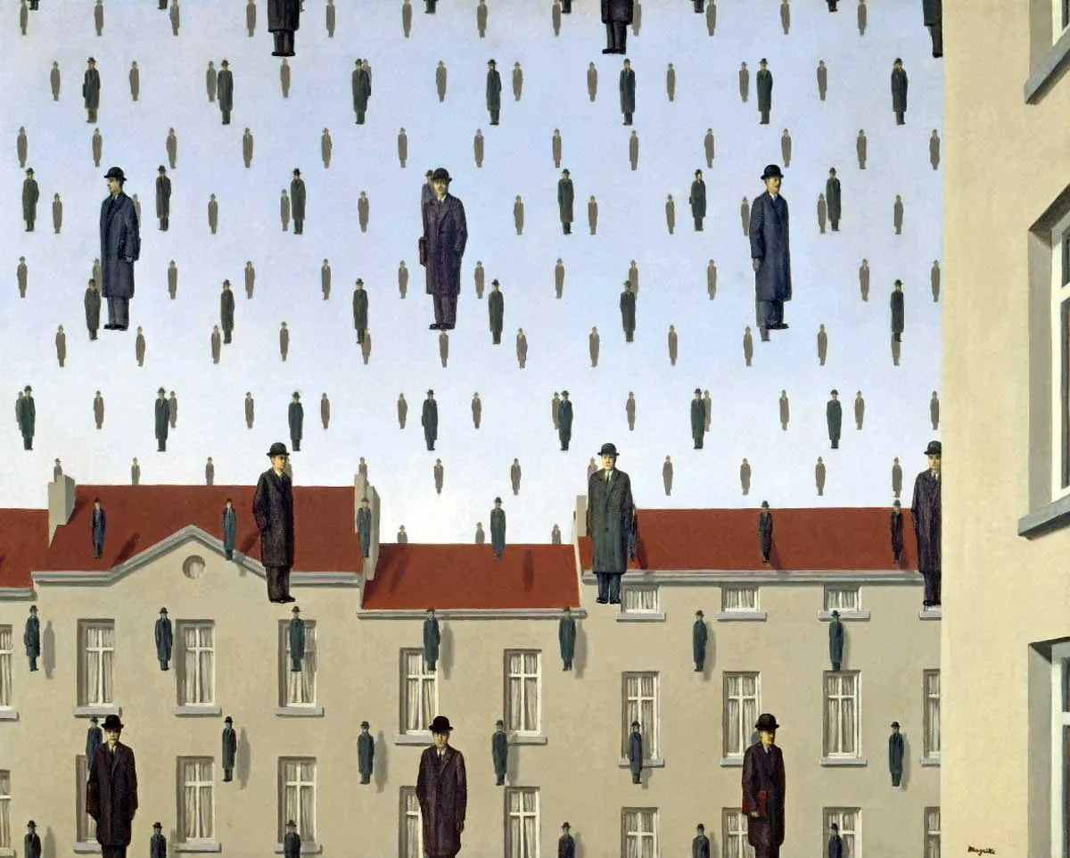 rene magritte golconda painting