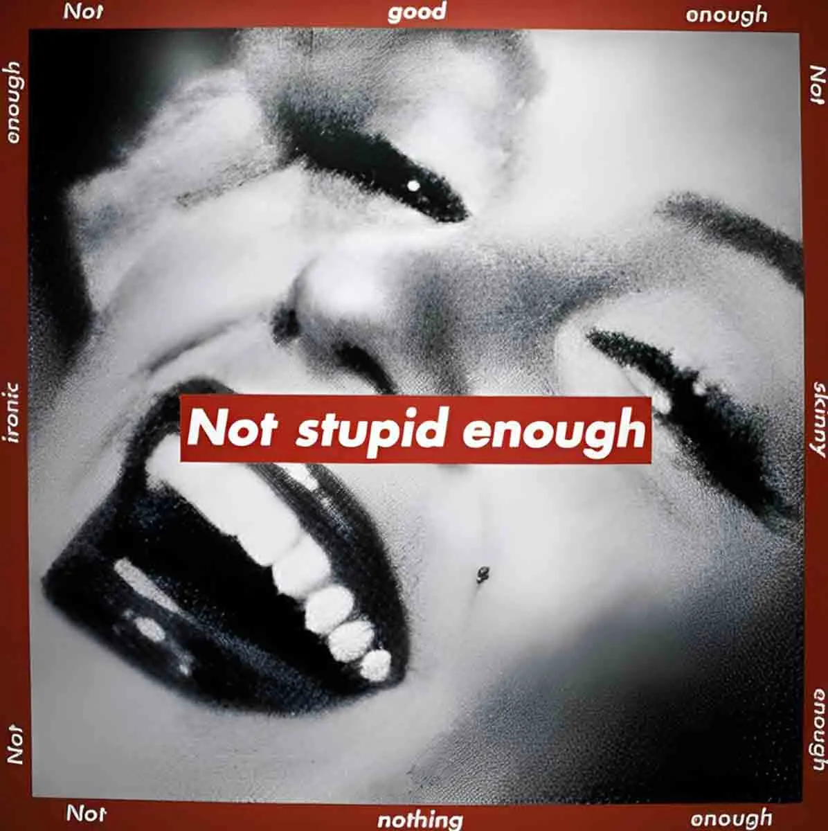 barbara kruger not stupid enough