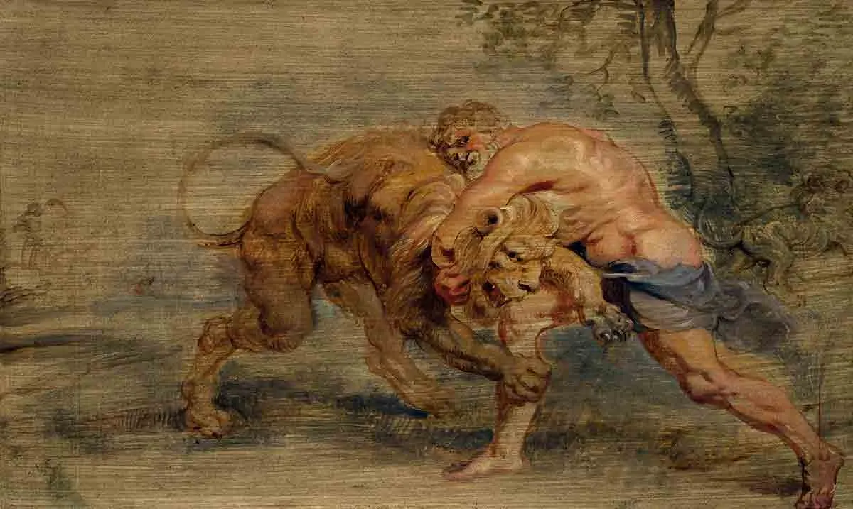 rubens hercules strangling nemean lion