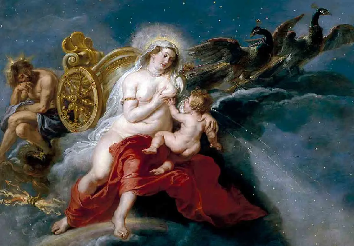 rubens birth milky way painting nemean lion