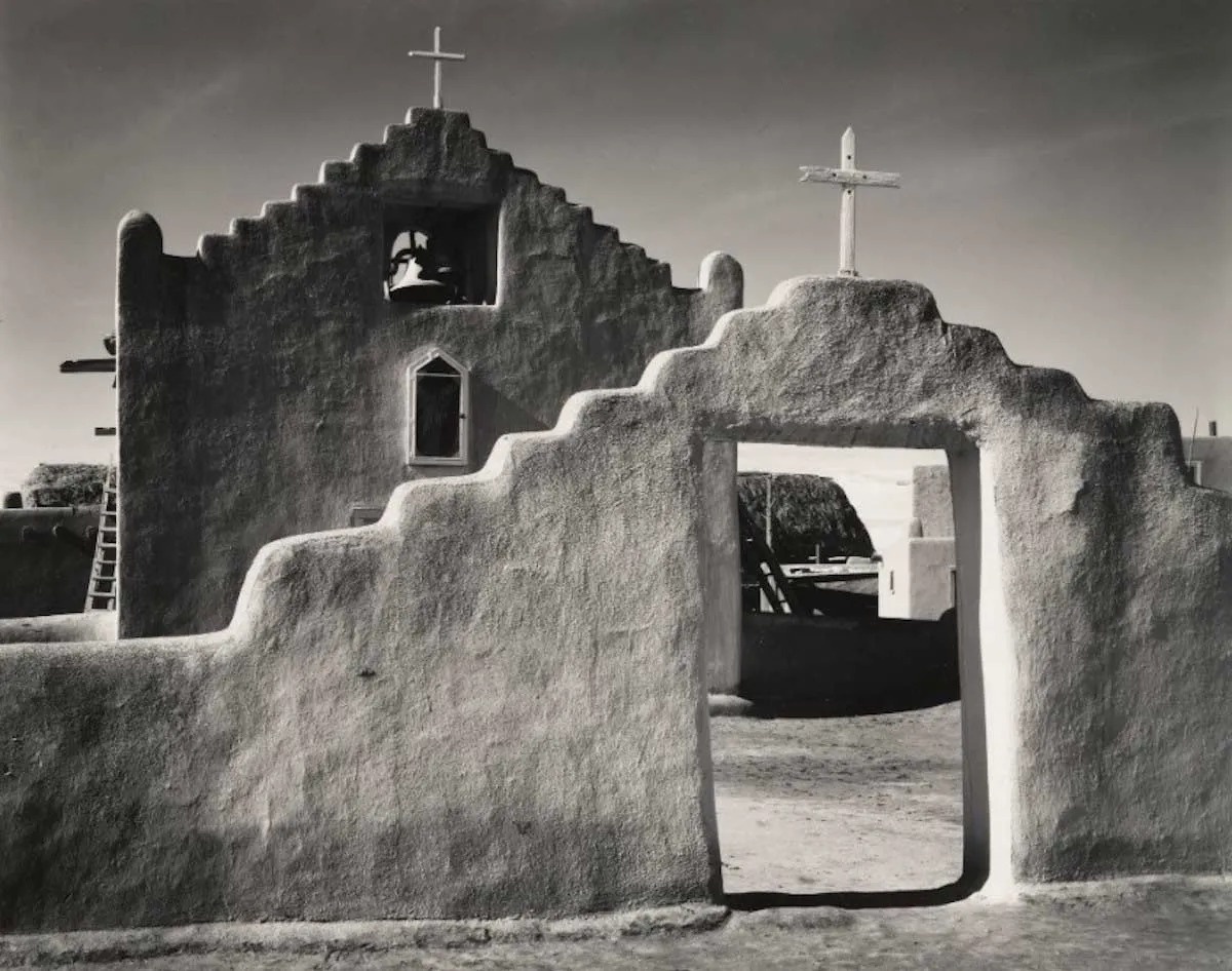 ansel adams taos church photograph