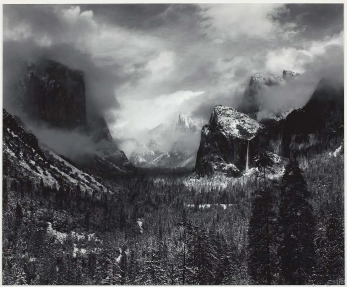 ansel adams winter yosemite photograph