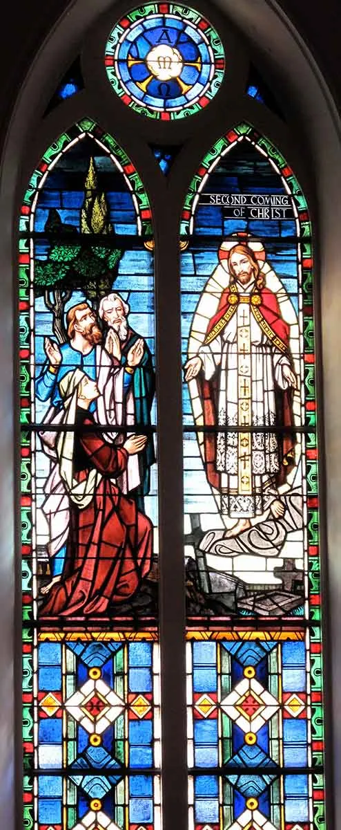 second coming stained glass