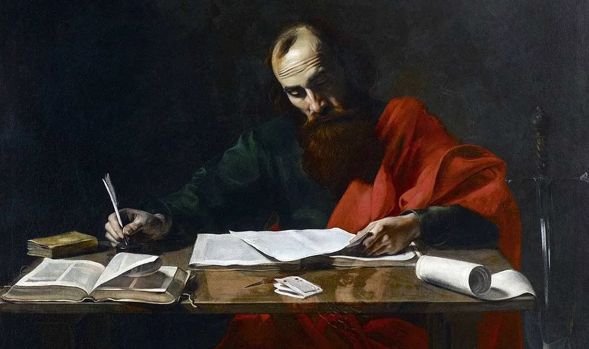 saint paul writing his epistles galatians