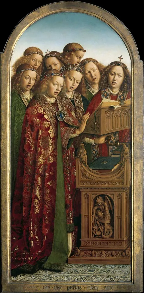 jan van eyck ghent altarpiece singing angels 1432