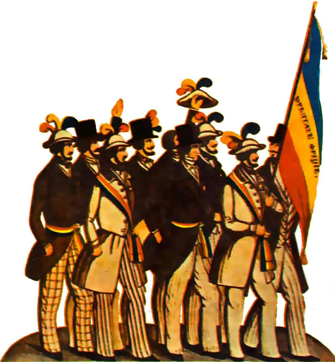 1848 revolution watercolor