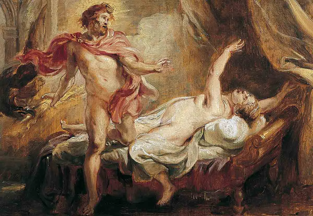 rubens jupiter semele painting