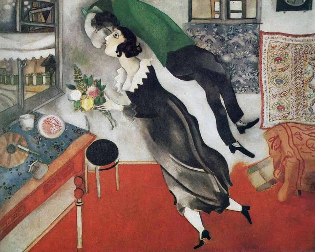 marc chagall birthday-painting