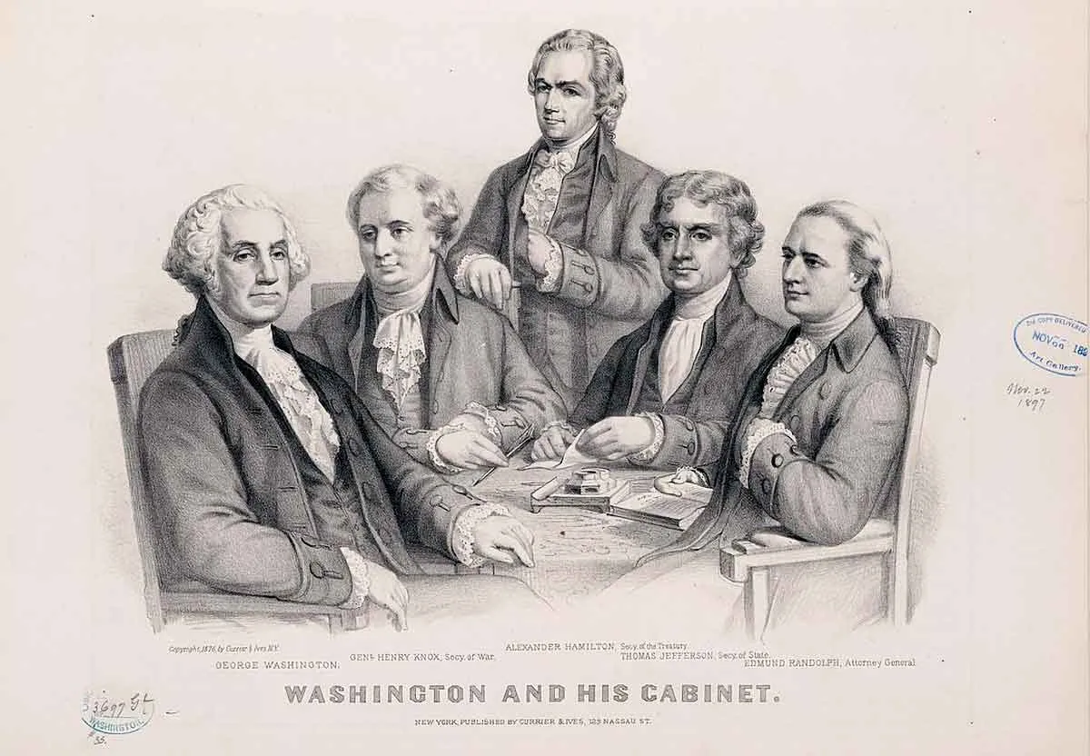 george washington cabinet drawing