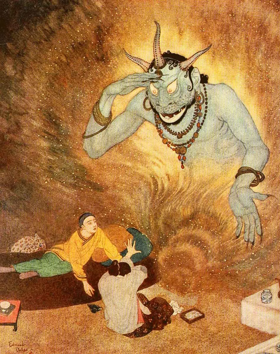 aladdin edmund dulac djinn