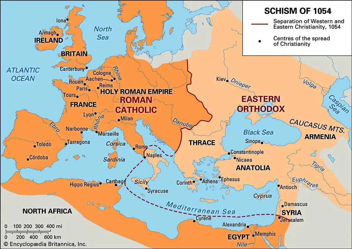 map great schism orthodox patriarch