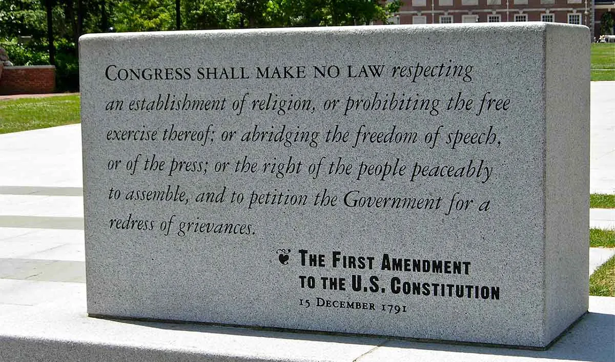 first amendment engraving