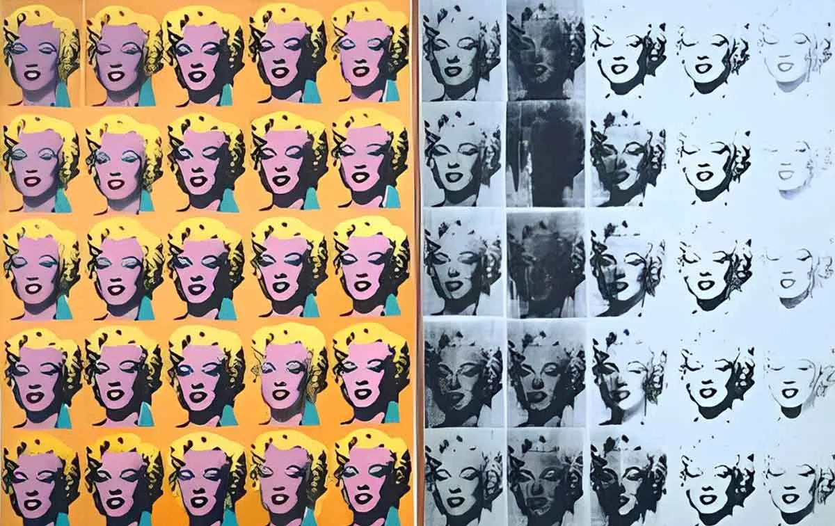 pop art andy warhol marilyn diptych