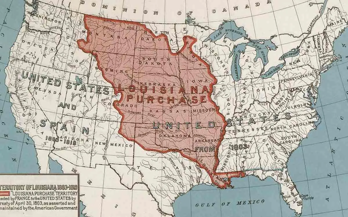 louisiana purchase map old west