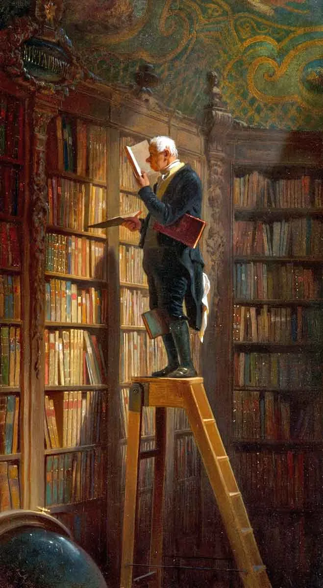 bookworm carl spitzweg painting