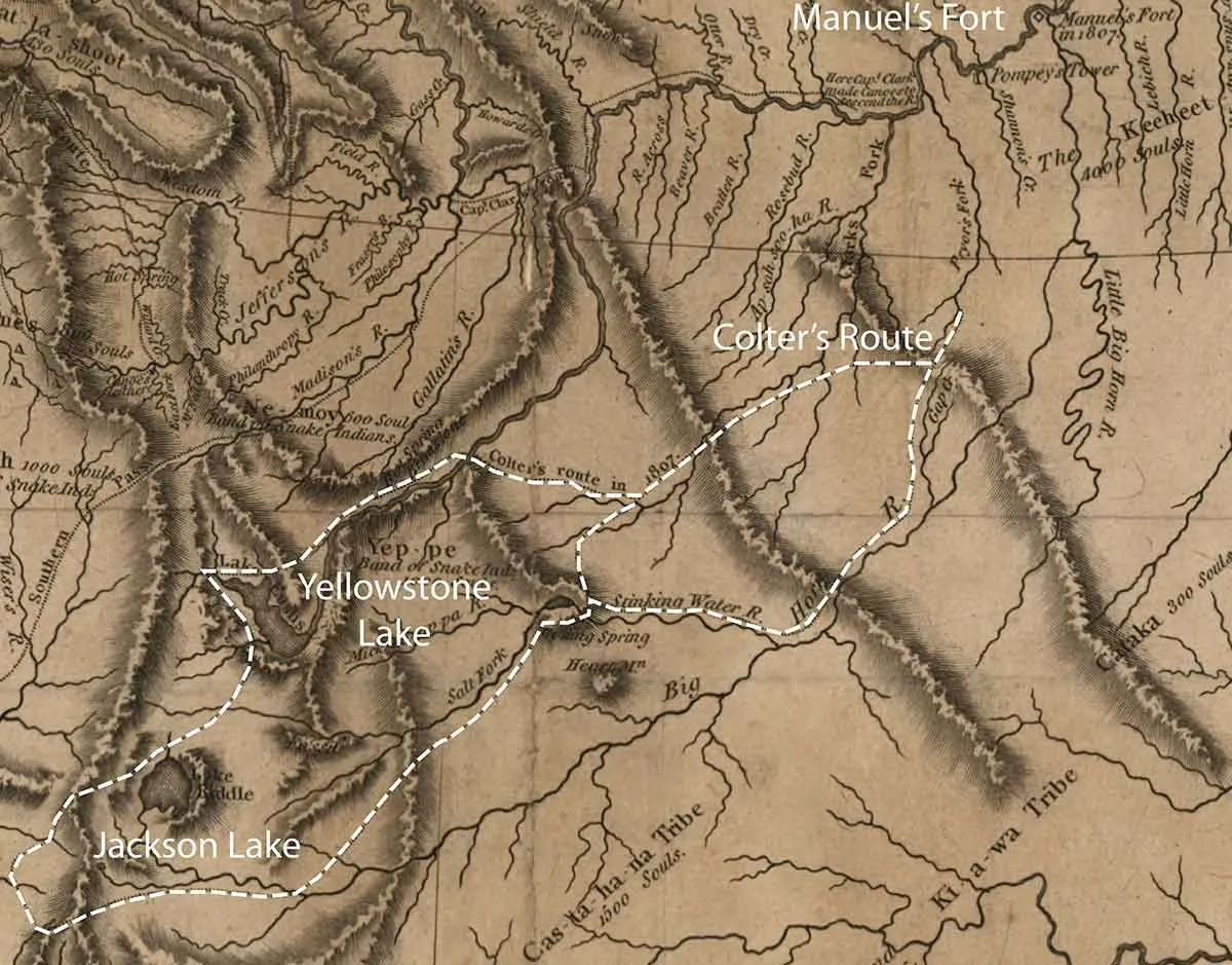 john colter map mountain men