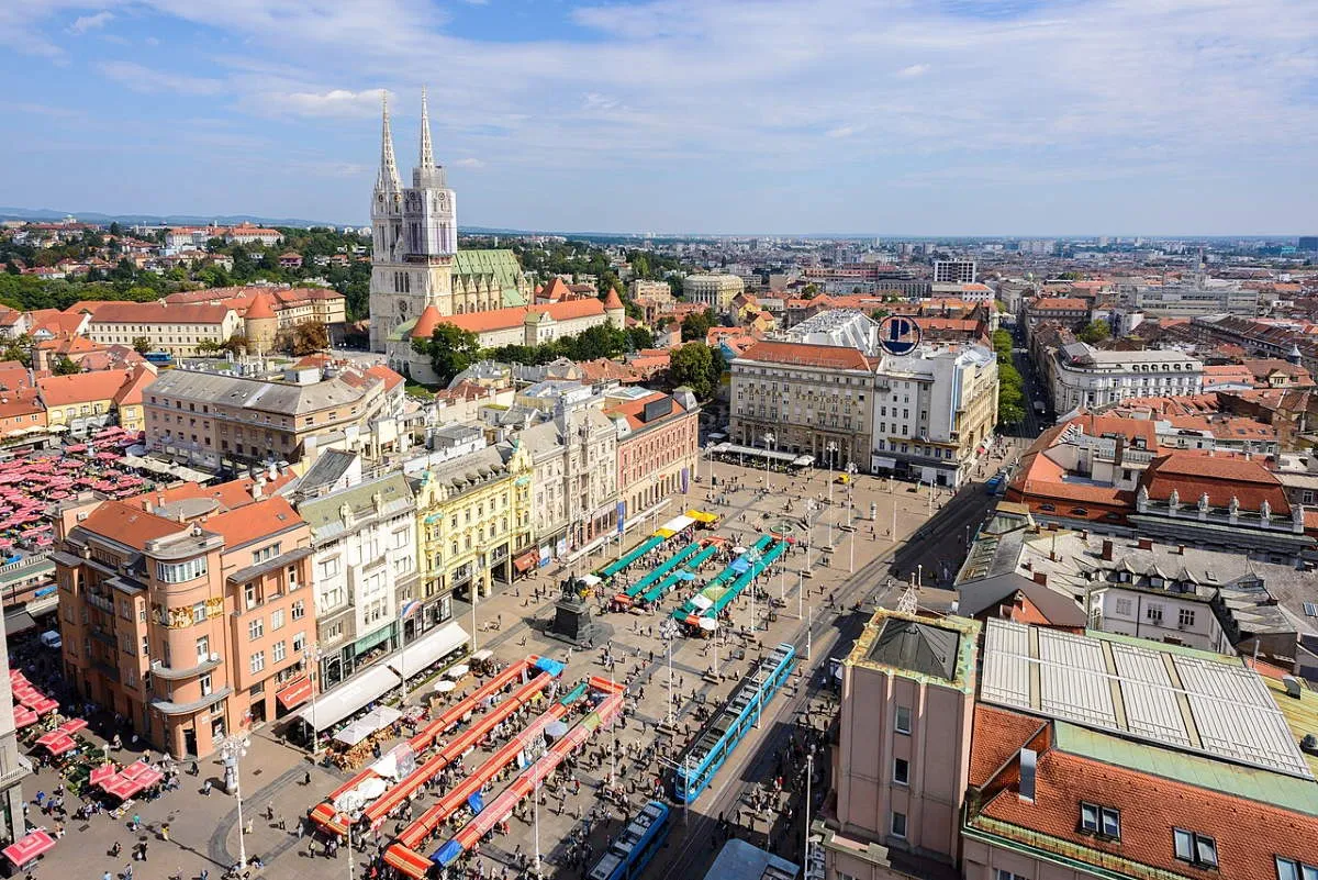 zagreb cathedral ban jelačić square croatia