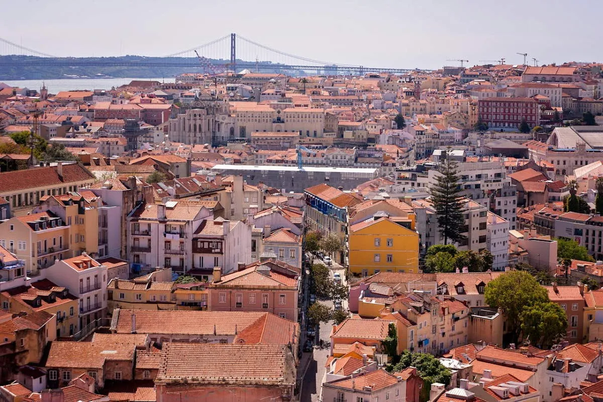 aerial view lisbon portugal